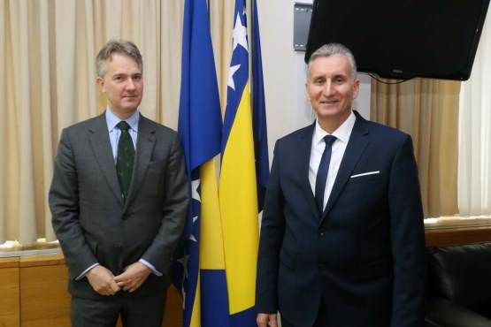 The Deputy Speaker of the House of Peoples of the PABiH Kemal Ademović received the Ambassador of the United Kingdom of Great Britain and Northern Ireland to BiH